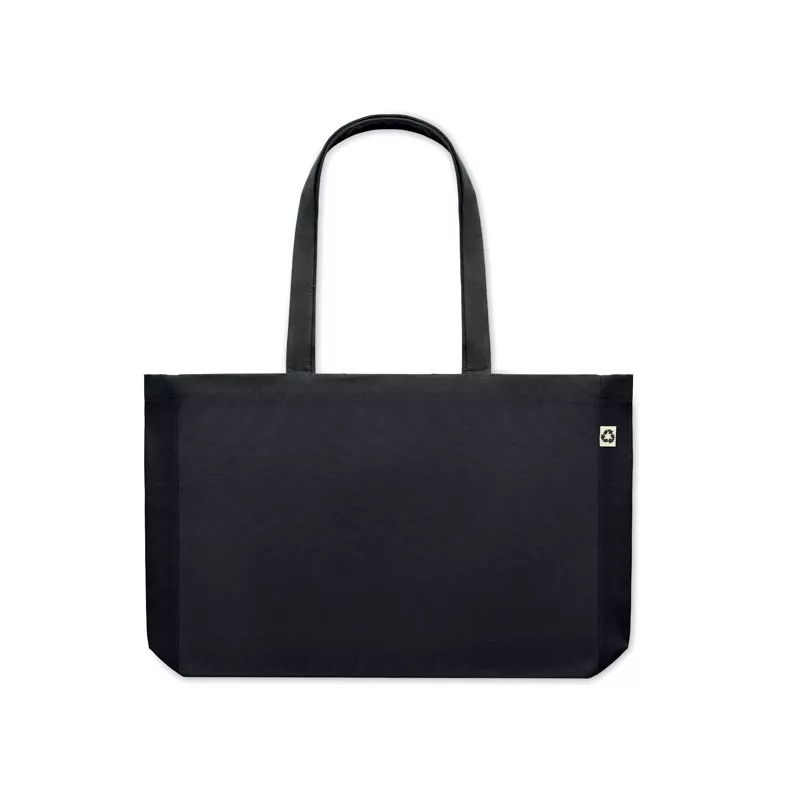 Torba z bawełny z recyklingu 280 g/m² RESPECT COLOURED - Czarny (MO6380-03)