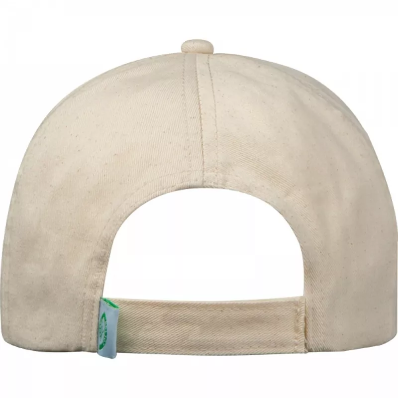 Czapka z daszkiem bawełniana 5 paneli LEONE - beżowy (5363513)