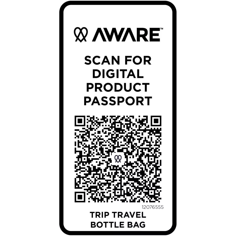 Trip Aware™, torba na butelki wykonana z materiałów z recyklingu, 2 l - Hale Blue (12076555)