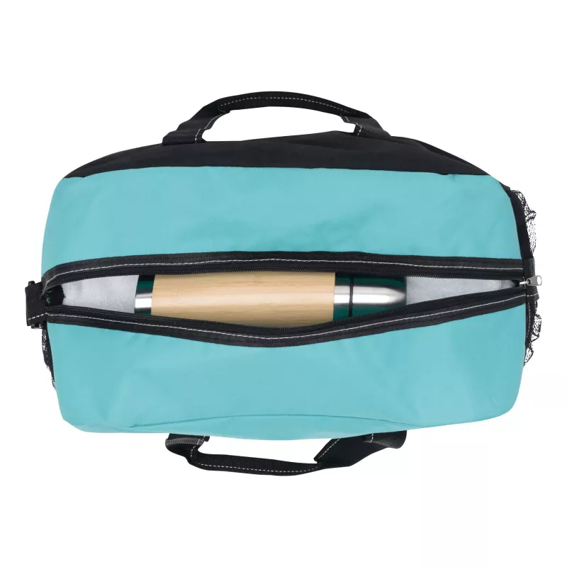 Sportowa torba - czarny, turkusowy (56-0808556)