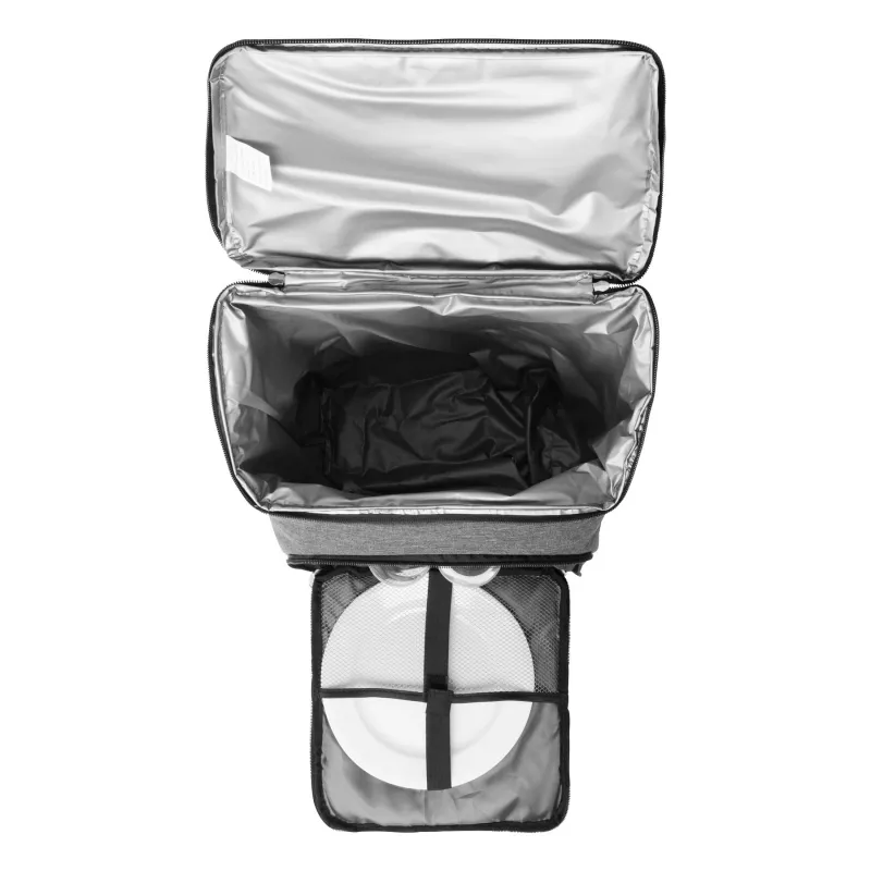 Plecak piknikowy dla 2 osób - czarny, szary (56-0604080)