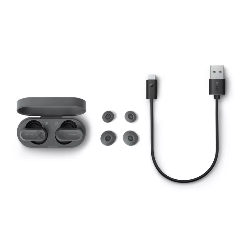 TAT3509|Słuchawki Philips Noise Canceling Pro z czasem odtwarzania do 24 godzin - ciemnoszary (LT42253-N0060)