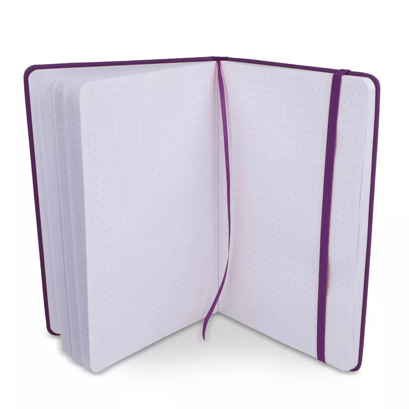 Notatnik A5 z kartkami w kropki FSC - purpurowy (LT92064-N0072)