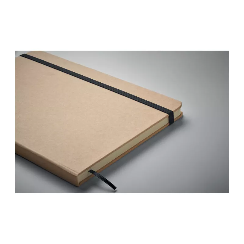 Notes A5 w okładce z kartonu 80 kartek w linię ROUTE - Czarny (MO2580-03)
