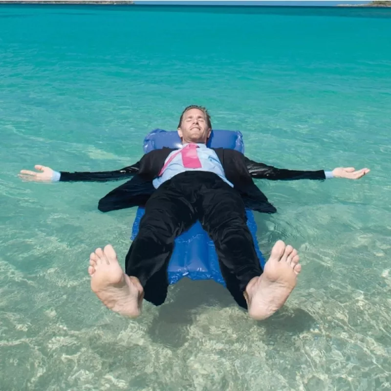 Materac dmuchany LONG BEACH - zielony (104109)