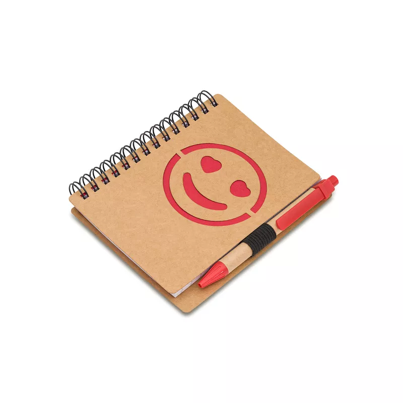 Notes spiralowany 11 x 13 cm Smile - czerwony (R64269.08)