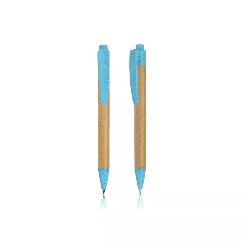 Długopis z papieru i włókien pszenicy - Sky Blue (IP13151762)