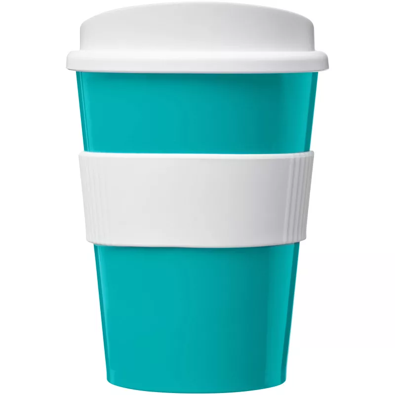 Kubek z serii Americano® Medio o pojemności 300 ml z uchwytem - Biały-Błękitny (21000819)