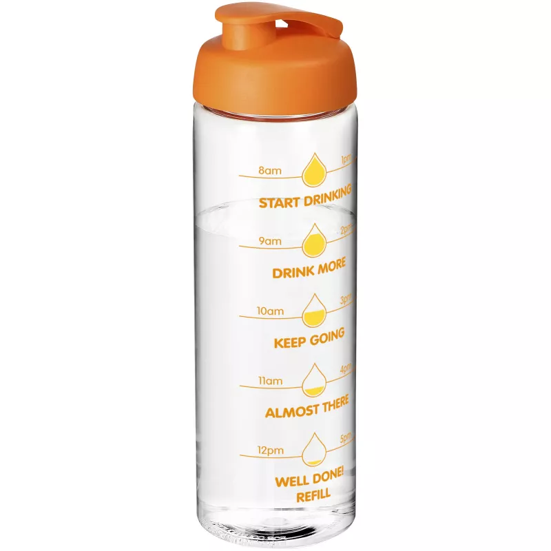 Bidon H2O Vibe o pojemności 850 ml z otwieranym wieczkiem - Pomarańczowy-Przezroczysty (21009407)