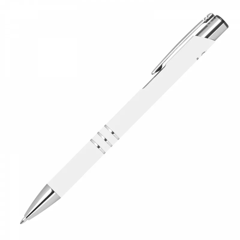 Długopis żelowy - biały (1399106)