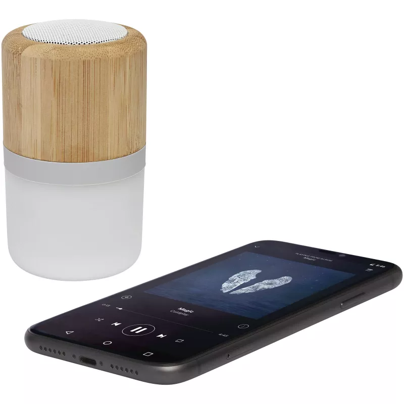 Bambusowy głośnik Bluetooth® Aurea z podświetleniem  - Drewno (12415171)