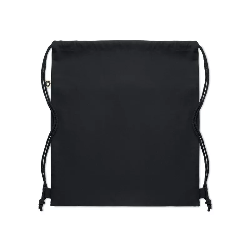 Worek z bawełny z recyklingu 220 g/m² PANDA BAG - Czarny (MO6550-03)