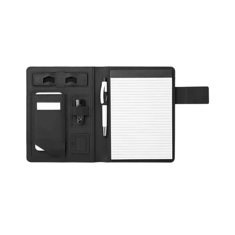 Teczka A5 z powerbankiem 4000 mAh POWERNOTY - Czarny (MO9231-03)
