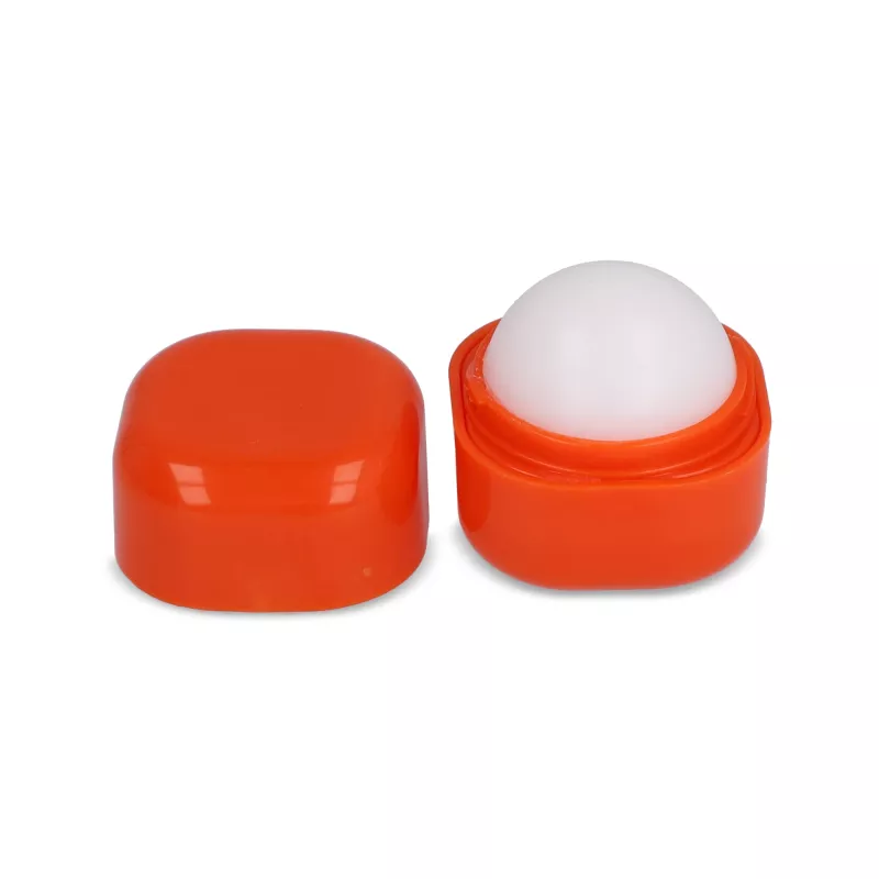Sześcienny balsam do ust z recyklingu ABS - pomarańczowy (LT90484-N0026)