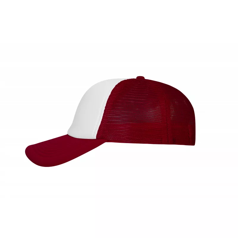 Czapka z daszkiem typu trucker z poliestru 120 g/m² #3803 - Biało-bordowy (HW-3803-WHITE/MAROON)