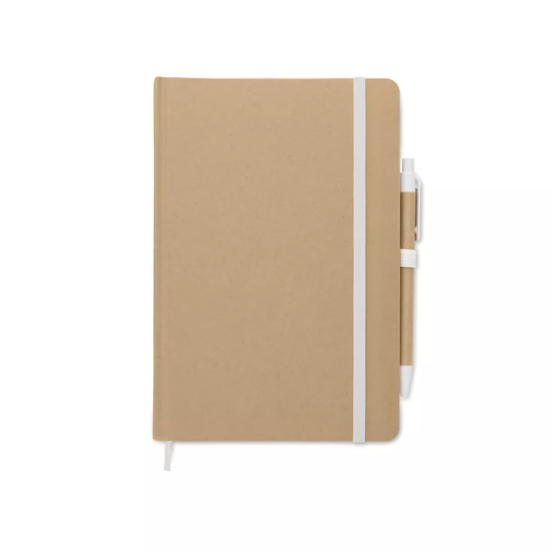Notes A5 w okładce z kartonu 80 kartek w linię CARATIL - Bialy (MO2396-06)