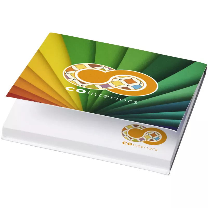 Karteczki samoprzylepne Sticky-Mate® 75x75mm w miękkiej okładce - Biały (21098-WHITE)