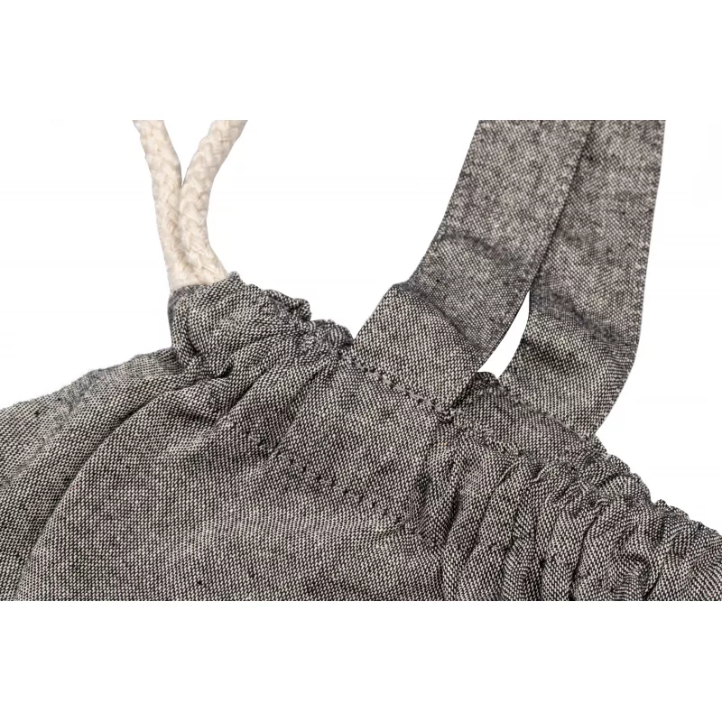 Torba bawełniana z długimi uszami z recyklingu 140 g/m2 ADDISON - czarny (254303)