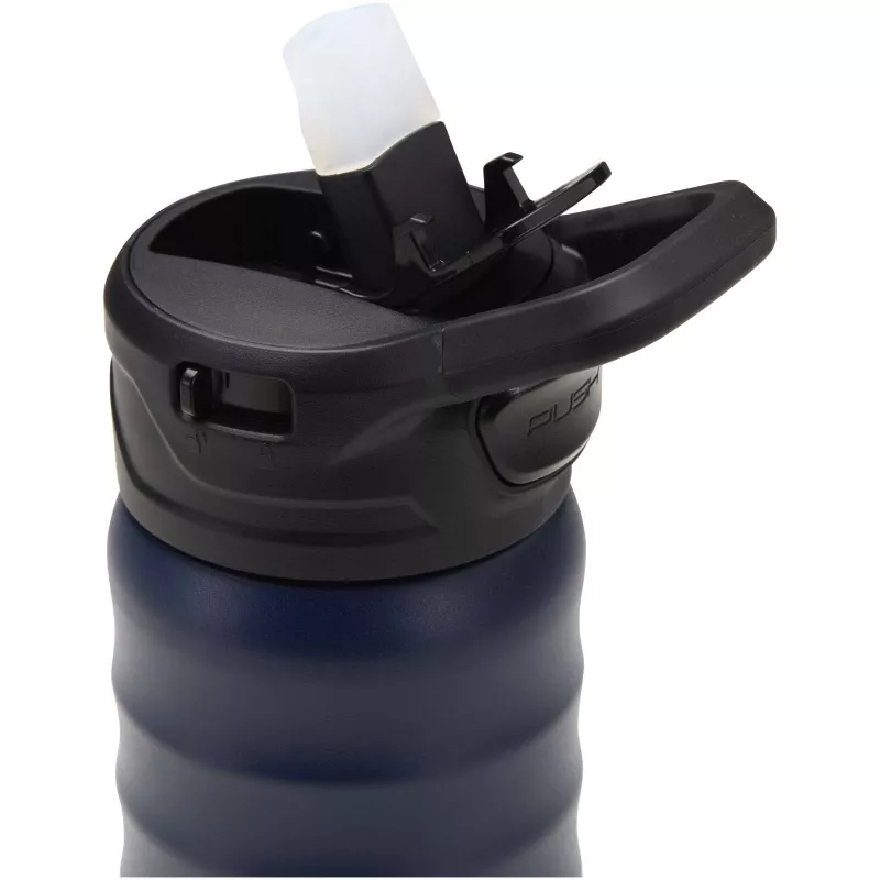 Bidon sportowy Knox o pojemności 350 ml, wykonana ze stali nierdzewnej z podwójnymi ściankami i materiału pochodzącego z recy - Granatowy (10095255)