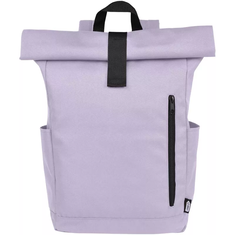 Byron plecak na laptopa 15,6 cala z tworzywa RPET z certyfikatem GRS z zawijanym zamknięciem, 18 l - Liljowy (12065935)