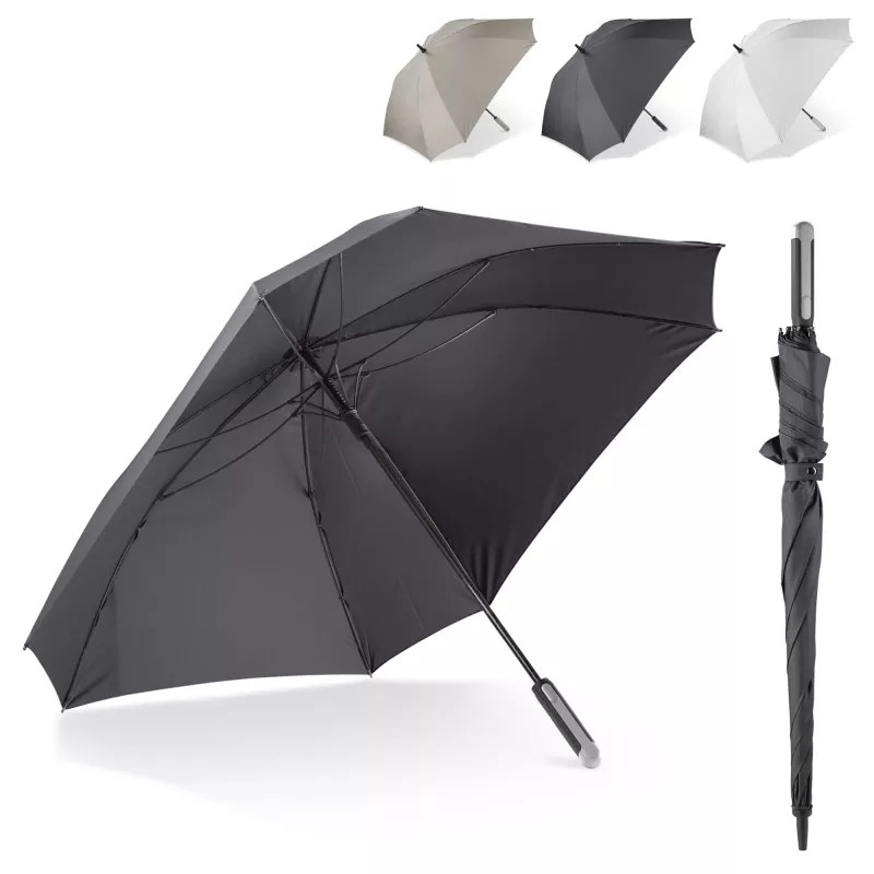 Deluxe 27” Parasol w kształcie kwadratu z pokrowcem - czarny (LT97111-N0002)