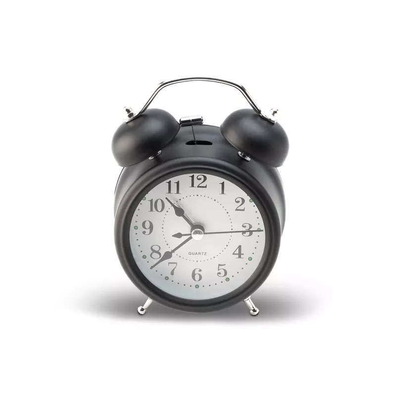 Zegar budzik reklamowy Retro - czarny (R22116.02)