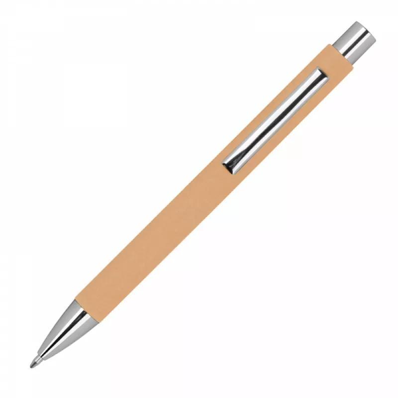 Długopis papierowy z metalowymi elementami - beżowy (1393513)