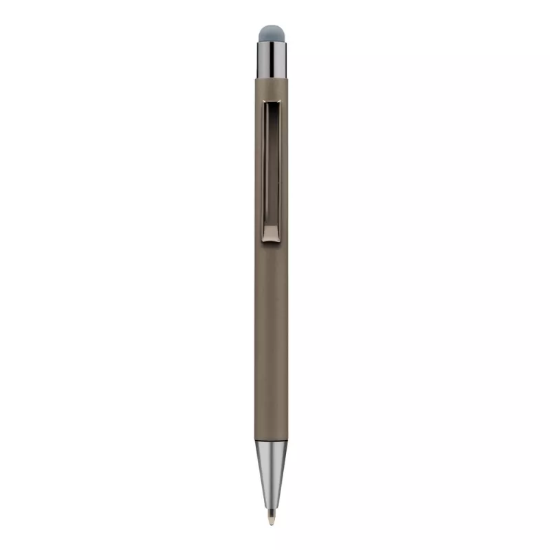 Długopis aluminiowy z touch pen-em | Ida - szary (V1376-19)