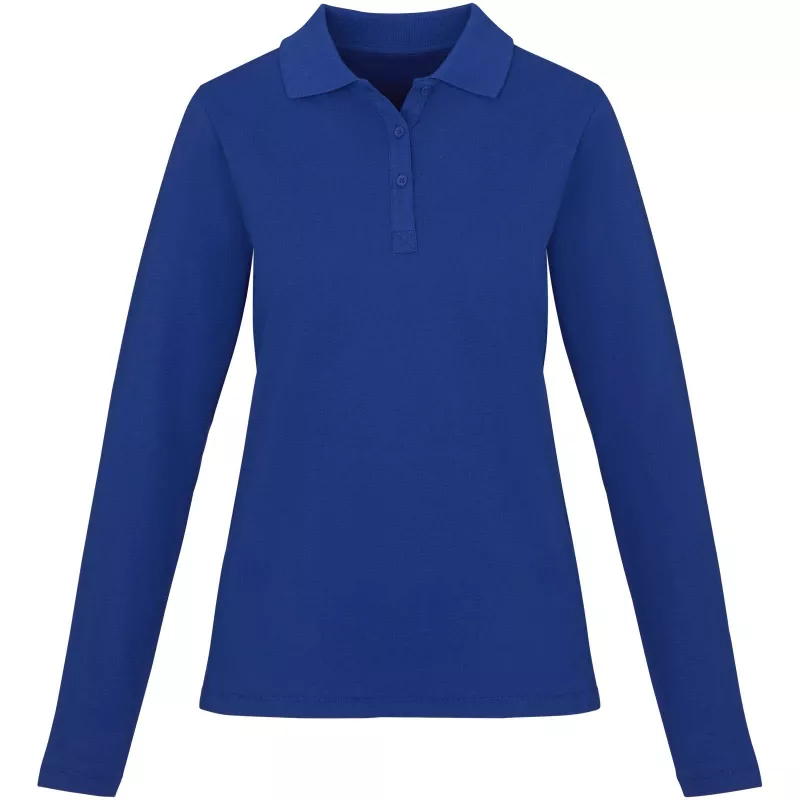 Damskie polo Oakville z długim rękawem - Niebieski (38087-BLUE)