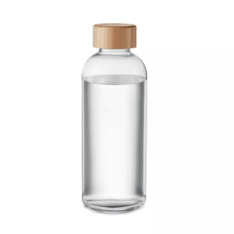 Butelka szklana 650 ml z bambusową pokrywką FRISIAN - Przezroczysty (MO6426-22)
