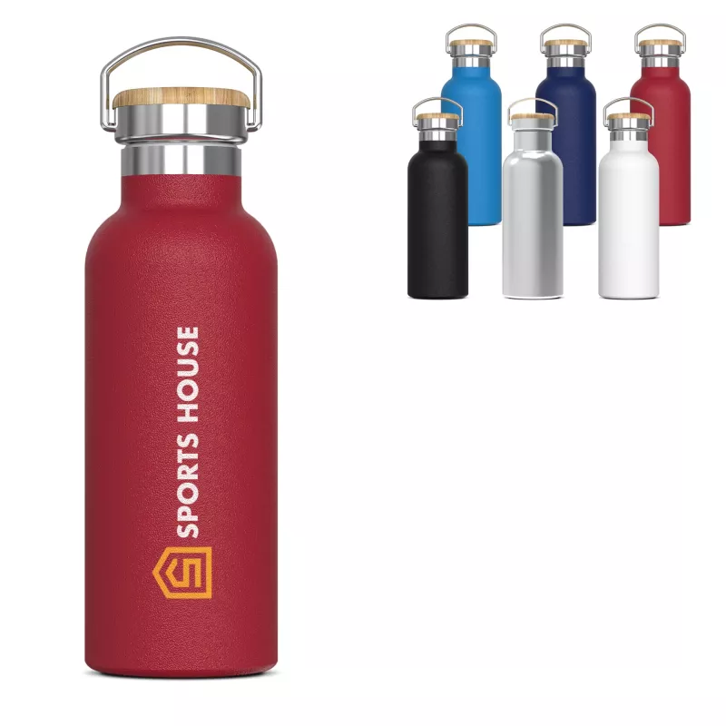 Butelka termiczna z podwójnymi ściankami Ashton 500ml - ciemnoczerwony (LT98882-N0020)