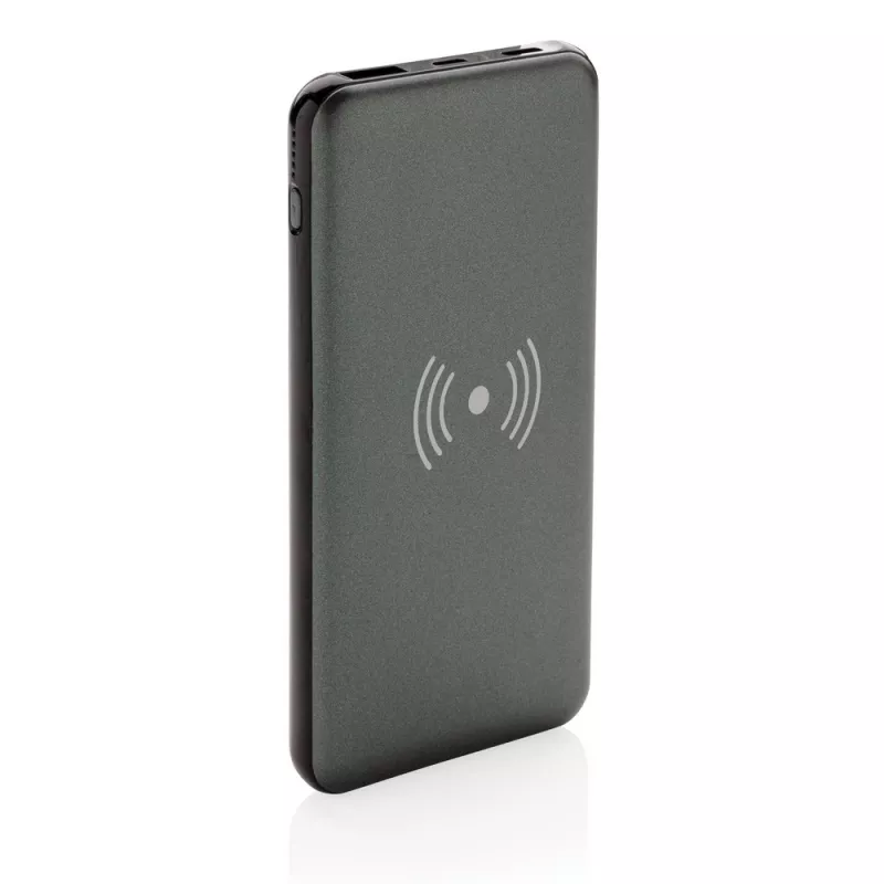 Bezprzewodowy power bank 10000 mAh z PD - szary (P322.142)