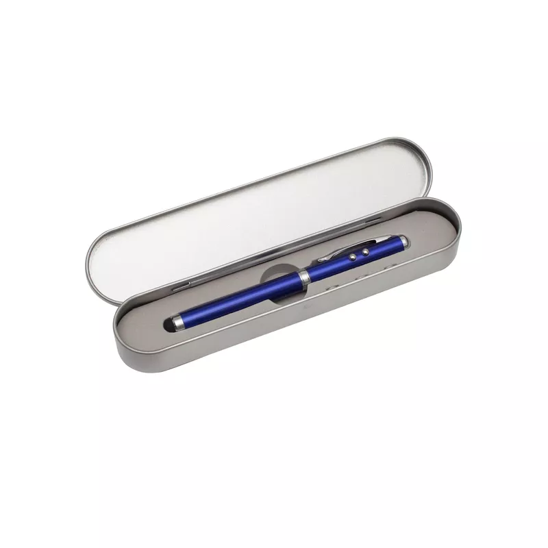 Długopis ze wskaźnikiem laserowym Supreme – 4 w 1 - niebieski (R35423.04)