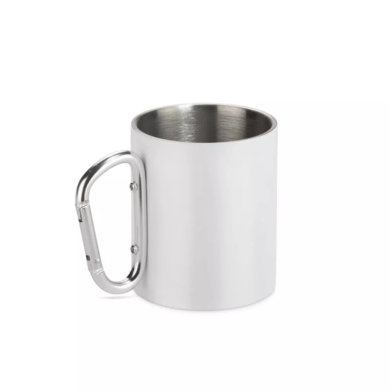 Kubek z recyklingowanej stali nierdzewnej VIVO 250 ml - biały (16405-01)