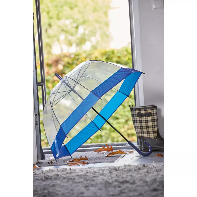Reklamowy parasol przezroczysty HONEYMOON - niebieski (56-0103390)