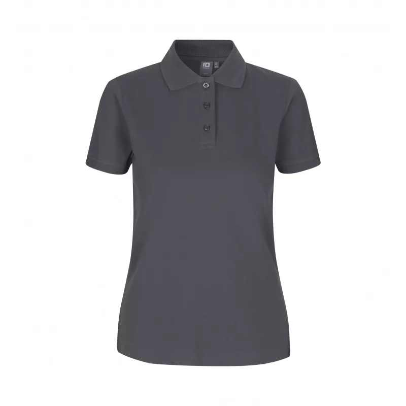 Koszulka bawełniana damska 210 g/m² ID Polo/stretch 527 - Charcoal (0527-CHARCOAL)