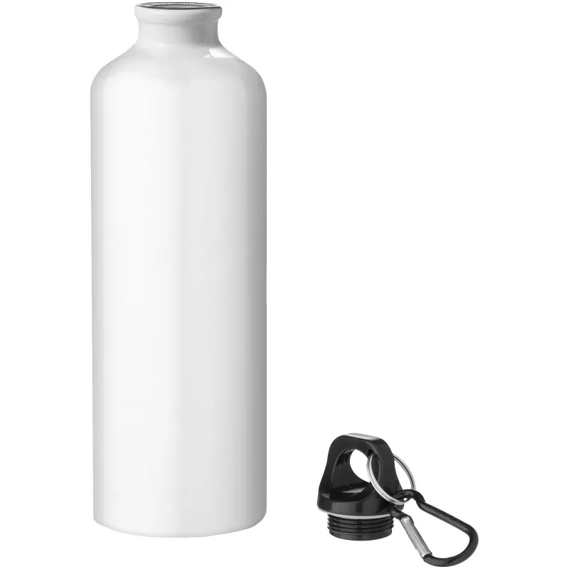 Butelka reklamowa 770 ml Oregon aluminiowa z karabińczykiem - Biały (10029703)