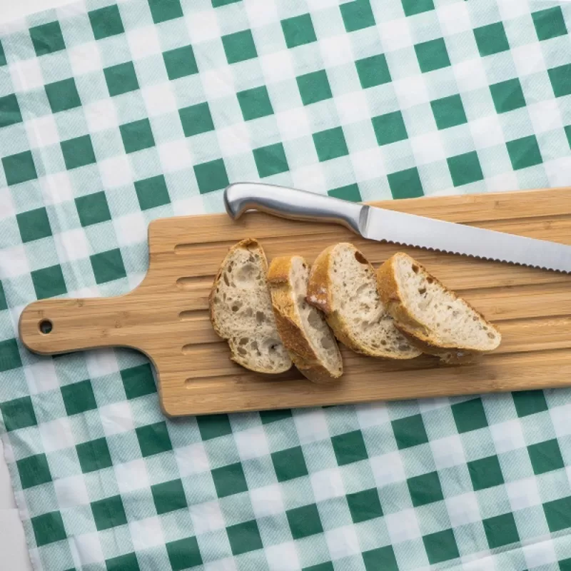 Deska kuchenna bambusowa z nożem ELFRIEDE - brązowy (8887201)