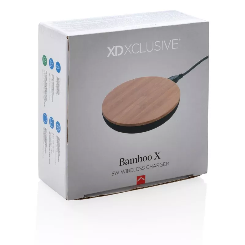 Bambusowa ładowarka bezprzewodowa 5W Bamboo X - brązowy (P308.279)