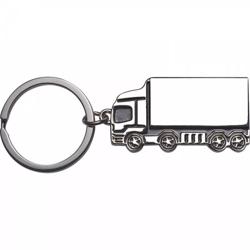 Brelok metalowy samochód PAULINA - szary (9788107)