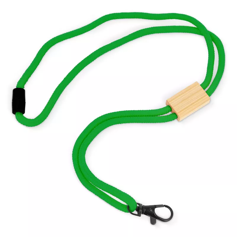 Paracord R-PET lanyard - zielony (LT95306-N0031)