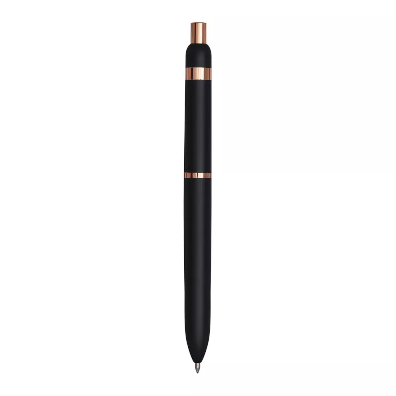 Metalowy długopis - czarny, miedź (58-8110002)
