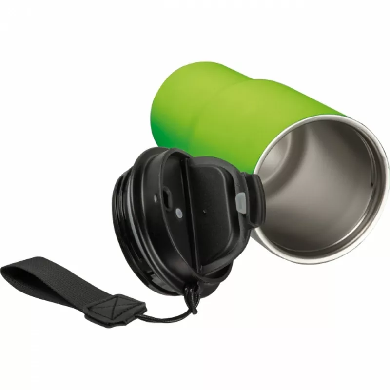 Kubek termiczny 550 ml ze stali z recyklingu DANA - jasnozielony (8523929)