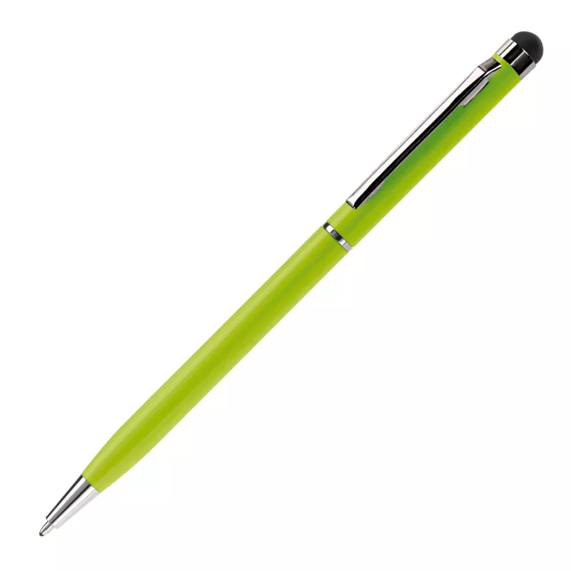 Długopis aluminiowy z dotykowym rysikiem - jasnozielony (LT87557-N0032)
