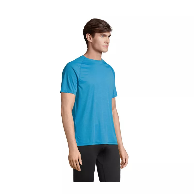 Koszulka sportowa unisex z recyklingu Sol's VORTEX - Aqua (S04787-AQ)