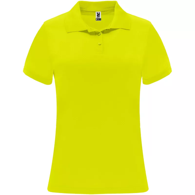 Damska sportowa koszulka polo z poliestru 150 g/m² ROLY MONZHA WOMAN 0410 - Fluor Yellow (R0410-FLYELLOW)