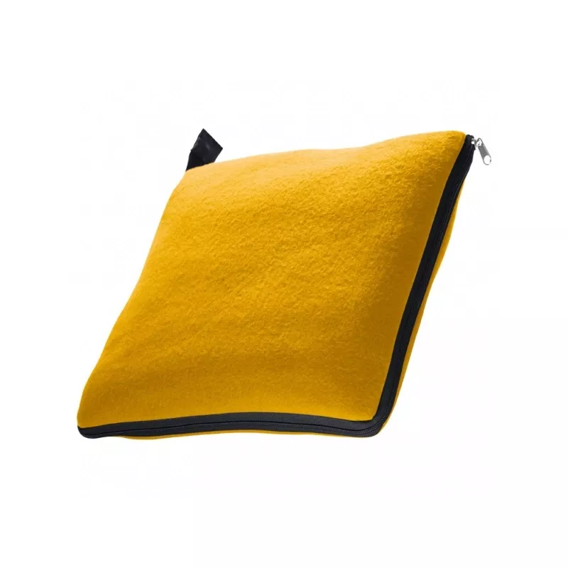 Koc poduszka 2w1 z polaru RADCLIFF - żółty (277508)
