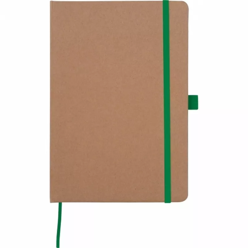 Notatnik A5 w linie z papieru z recyklingu BOURNEMOUTH - zielony (528309)