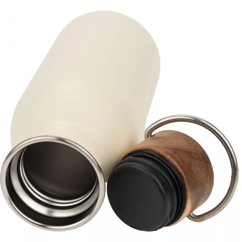 Butelka stalowa z recyklingu IBIZA MoLu 500 ml - biały (398006)