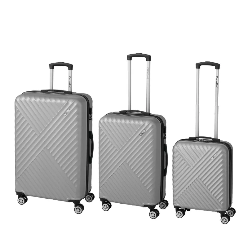 Zestaw walizek - srebrny (56-2220001)